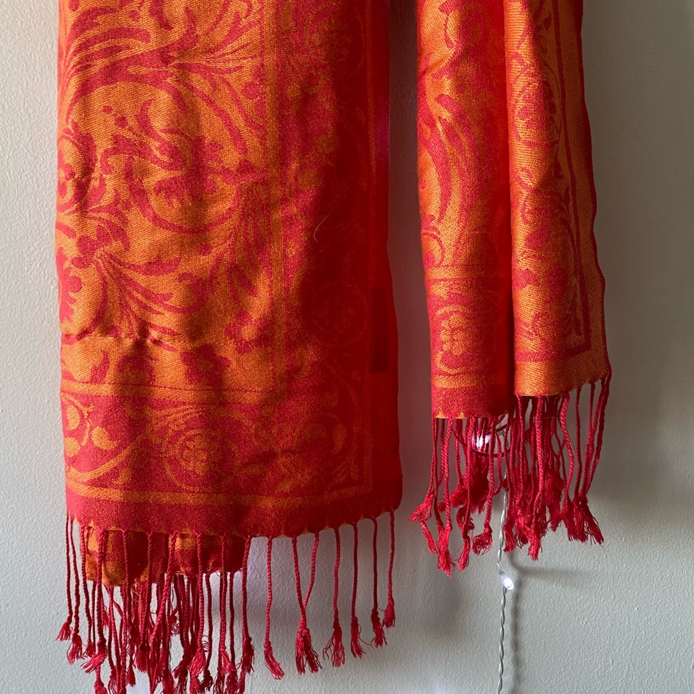 Bright Orange and Burnt Orange Scarf